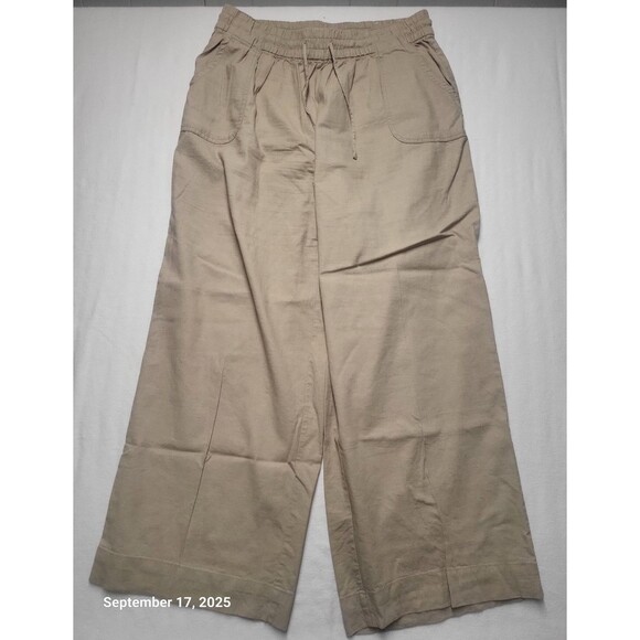 Lane Bryant Wide Leg Plus Size 55% Linen Womens Pants 16 EUC - Picture 1 of 7
